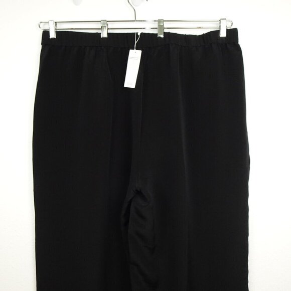 Eileen Fisher Silk Wide Leg Pants Women's Plus Size 3X Black Pleated Full Length - Picture 5 of 9